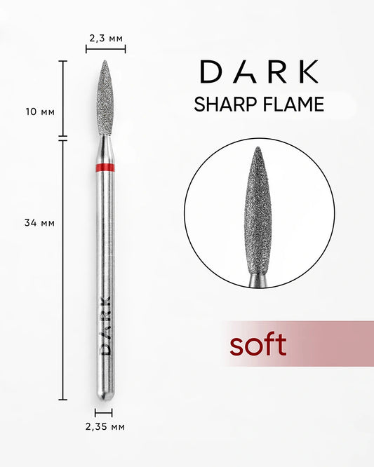 DARK  “sharp flame” bit 2.3x10 mm red