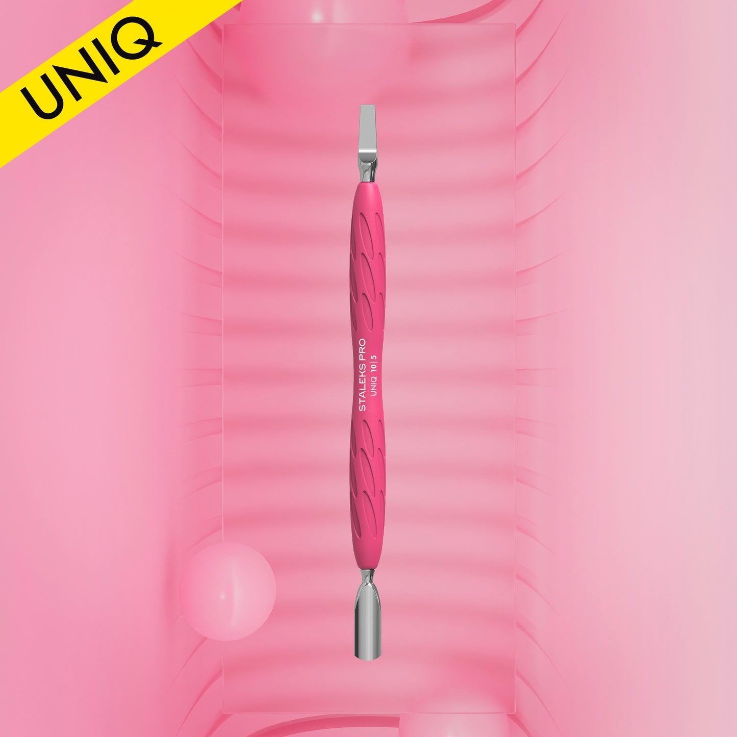 Maniküreschieber Gummy mit Silikongriff STALEKS UNIQ 10 TYPE 5 
