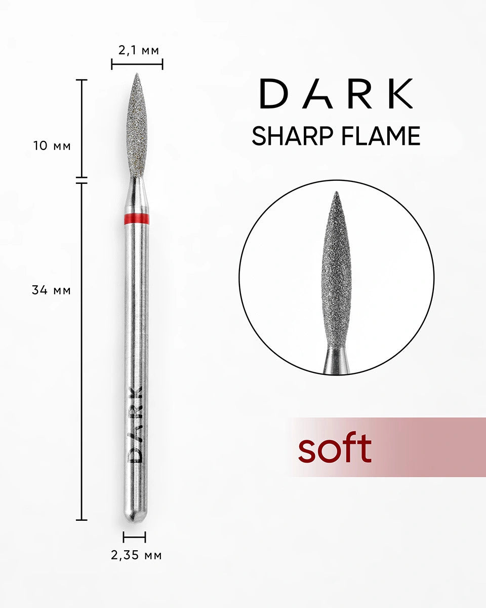 DARK  “sharp flame” bit 2.1x10 mm red