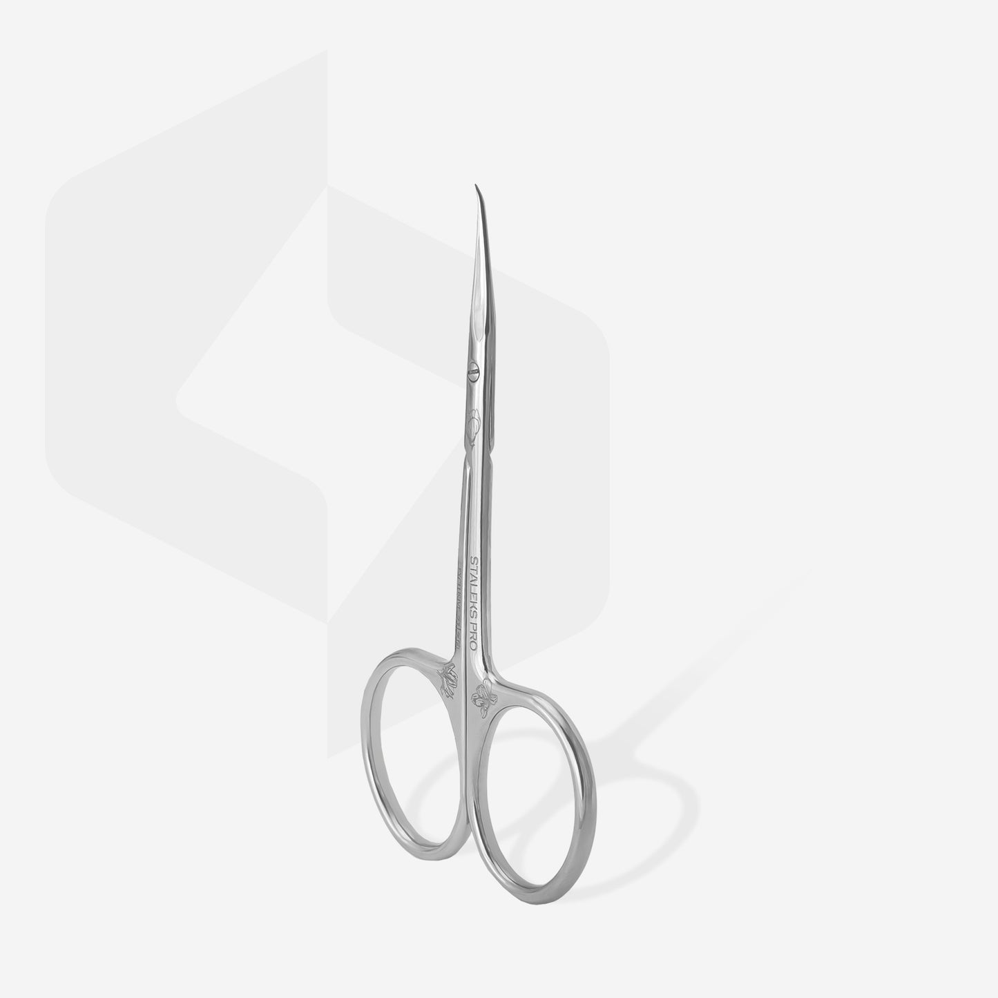 Professional cuticle scissors with hook STALEKS EXCLUSIVE 21 TYPE 2 (magnolia)