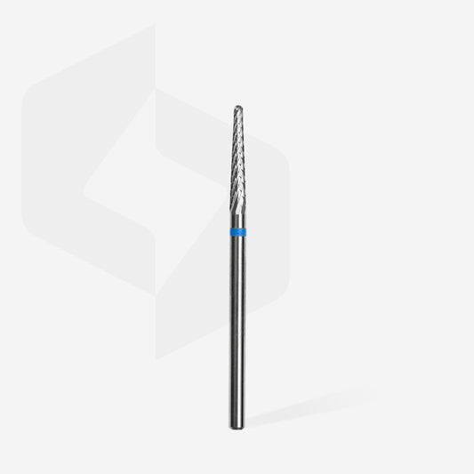 Hartmetall-Nagelbohrer Konus blau STALEKS EXPERT Kopfdurchmesser 2,3 mm / Arbeitsteil 14 mm