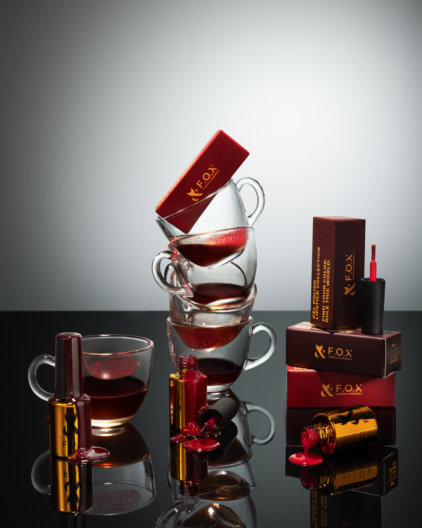 F.O.X Lipstick Collection Gel Polish, 7 ml