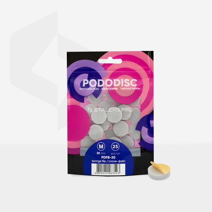Disposable files-sponges for pedicure disc STALEKS PODODISC M EXPERT 20 (25 pcs)